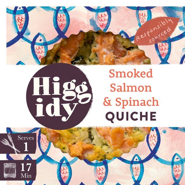 Higgidy Smoked Salmon & Spinach Quiche 155g