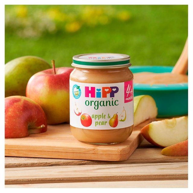 HiPP Organic Apple & Pear Baby Food Jar 4+ Months    125g