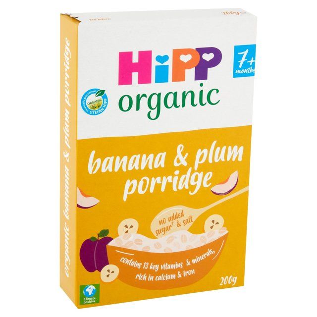 HiPP Organic Banana & Plum Porridge Baby Cereal 7+ Months 200g