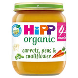 HiPP Organic Carrots Cauliflower & Peas Baby Food 4+ months 125g