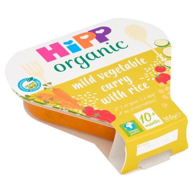 HiPP Organic Mild Vegetable Curry & Rice Toddler Tray Meal 10+ Months    200g
