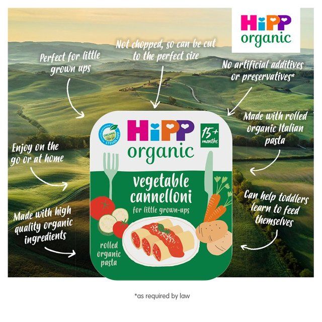 HiPP Organic Vegetable Cannelloni for little grown ups Tray Meal 15m+ 250g