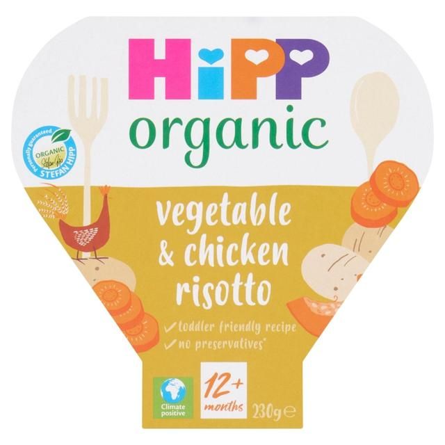 HiPP Organic Vegetable & Chicken Risotto Toddler Tray Meal 1-3 Years 230g