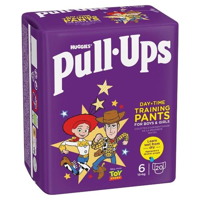 Huggies Pull-Ups Day Time Unisex Training Nappy Pants Size 6 - 20 Pants 20 per pack