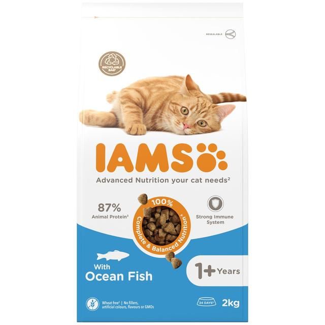 IAMS for Vitality Adult Cat Food With Ocean Fish 2kg