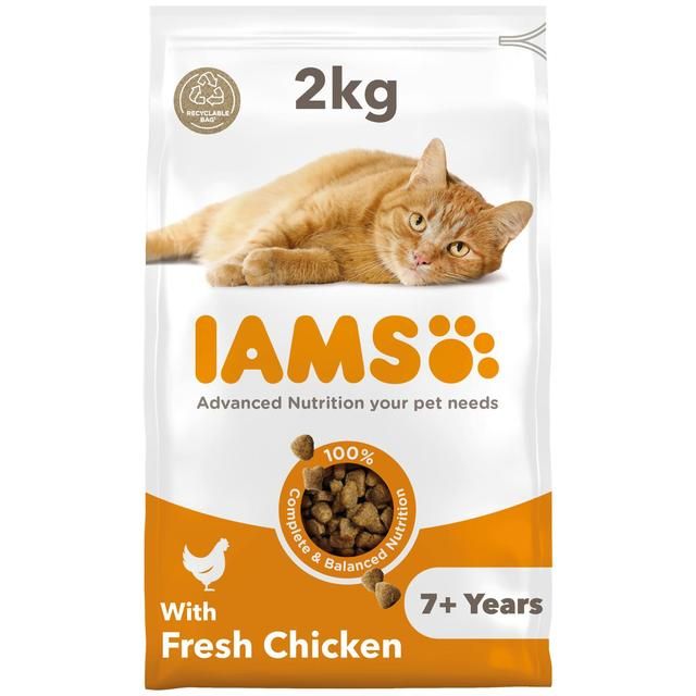 IAMS for Vitality Senior Cat Food With Fresh Chicken 2kg