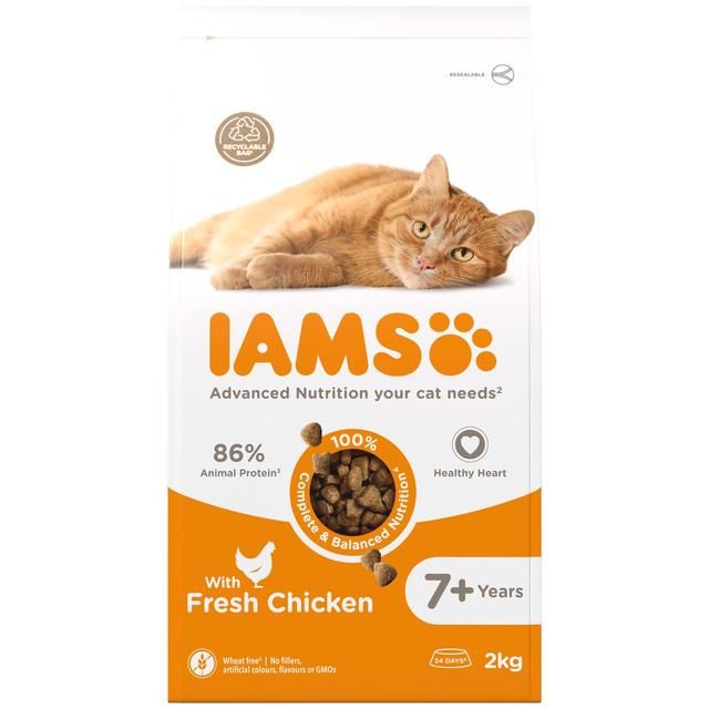 IAMS for Vitality Senior Cat Food With Fresh Chicken 2kg