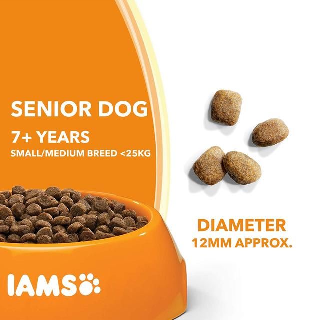 IAMS for Vitality Small/Medium Breed Senior Dry Dog Food with Fresh chicken 12kg