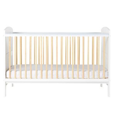 Ickle Bubba Coleby Classic Cot Bed and Sprung Mattress - Scandi White