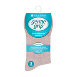 6 Pack Ladies Non Elastic Soft Top Cotton Diabetic Socks - 77% Cotton, 19% Polyester, 3% Polyamide, 1% Elastane