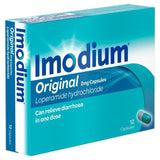 Imodium Original Capsules for Diarrhoea Relief 12 per pack
