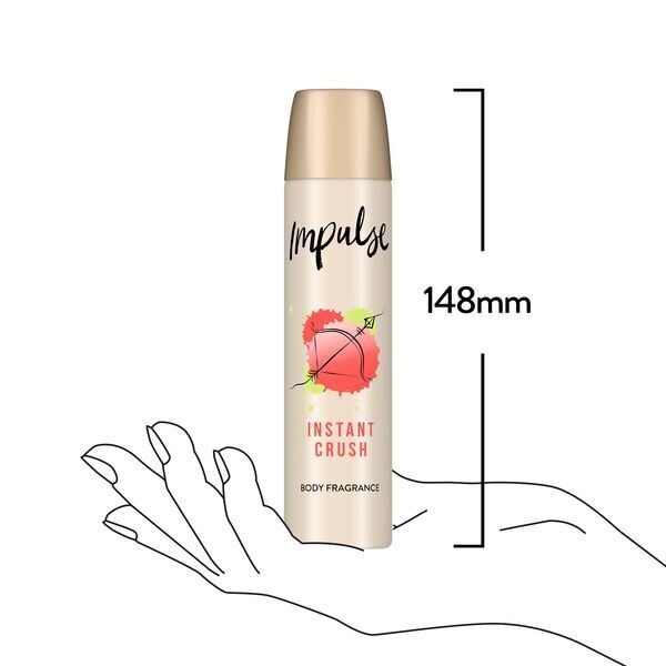 Impulse Body Spray Deodorant Instant Crush 75ml