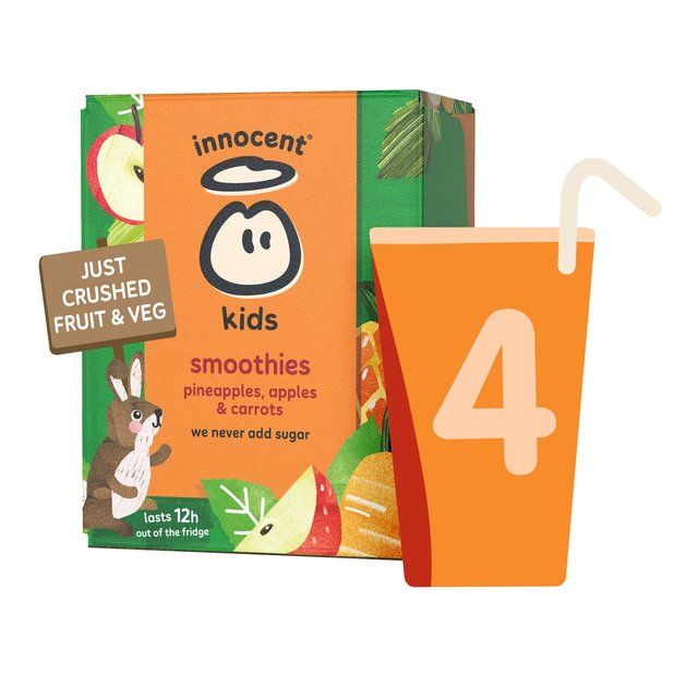 Innocent Kids Pineapples Apples & Carrots Smoothie 4 x 150ml