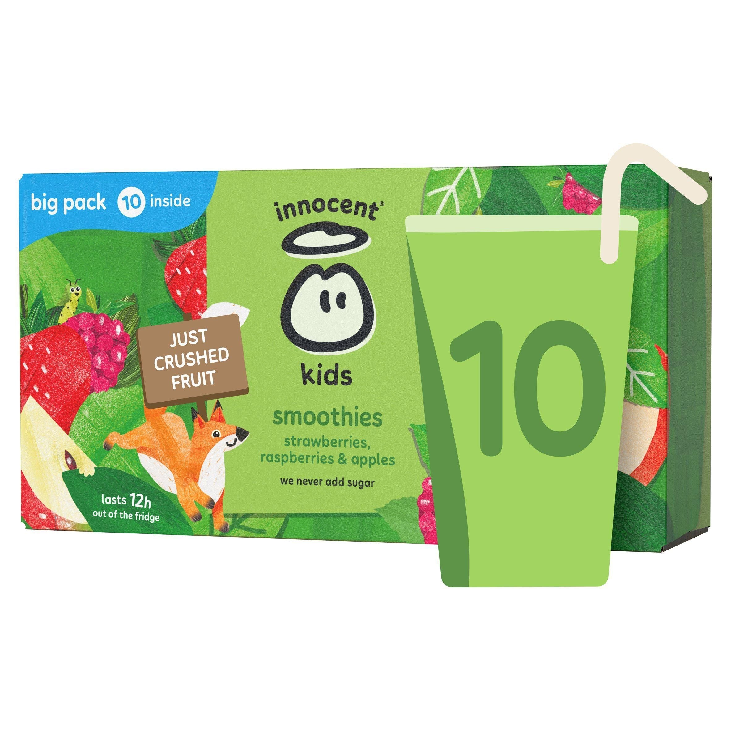 innocent Kids Strawberries, Raspberries & Apples Smoothies 10x150ml
