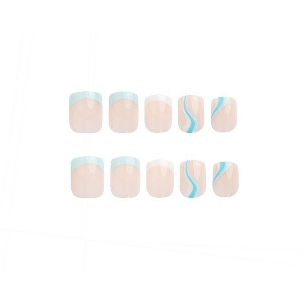 Invogue Blued Up Square Nails (24 Pieces)