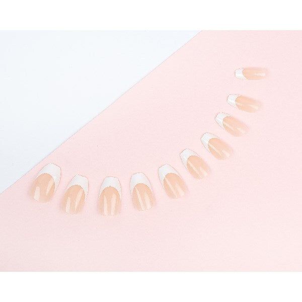 Invogue Pink French Coffin Nails - Pack of 24
