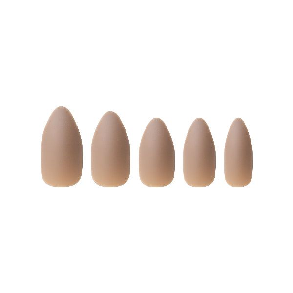 Invogue Taupe Nude Oval Nails - Pack of 24