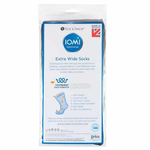 IOMI Extra Wide Soft Cotton Oedema Socks 12-14 UK
