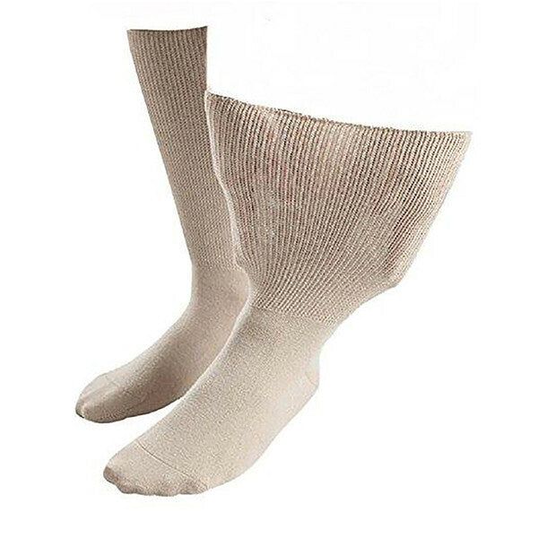 IOMI Extra Wide Soft Cotton Oedema Socks 6-8.5 UK Beige / 1EA