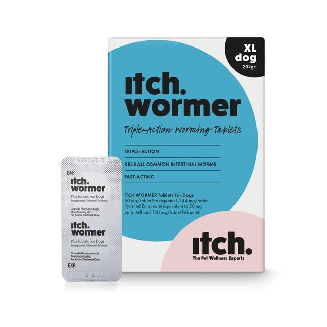 Itch Wormer Tablets For XL Dogs (20kg+) 2 per pack