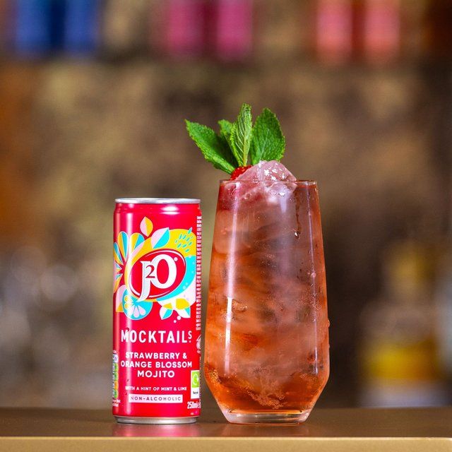 J2O Strawberry & Orange Blossom Mojito Mocktail 250ml