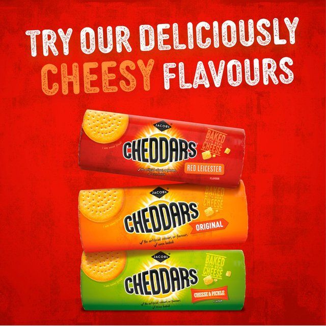 Jacob's Cheddars Red Leicester Flavour Cheese Biscuits 150g