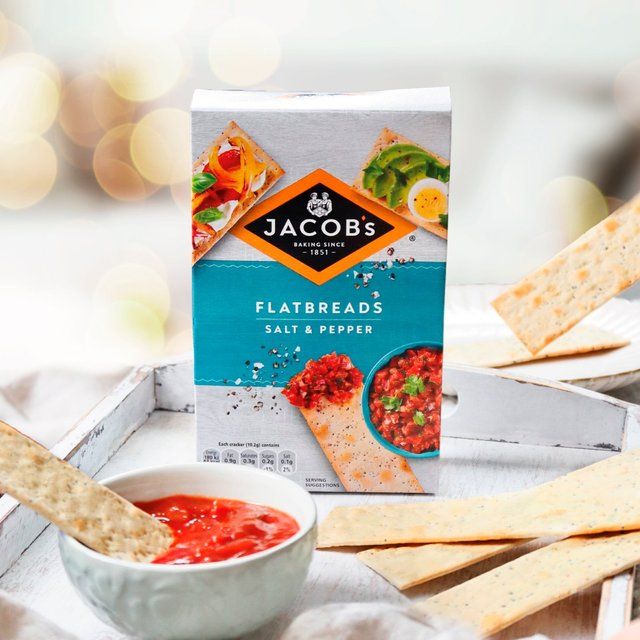 Jacob's Flatbreads Salt & Black Pepper Crackers 150 per pack