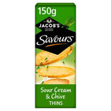 Jacob's Savours Thins, Sour Cream & Chive Crackers 150g
