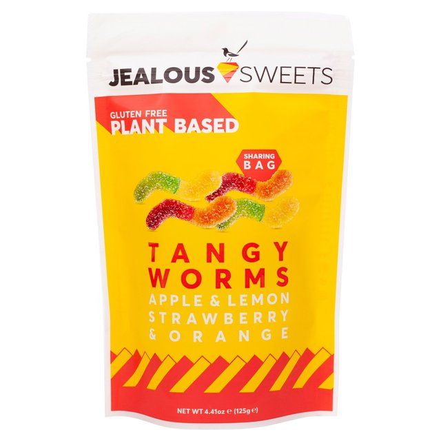 Jealous Sweets Tangy Worms Plant-based Gummy Sweets 125g