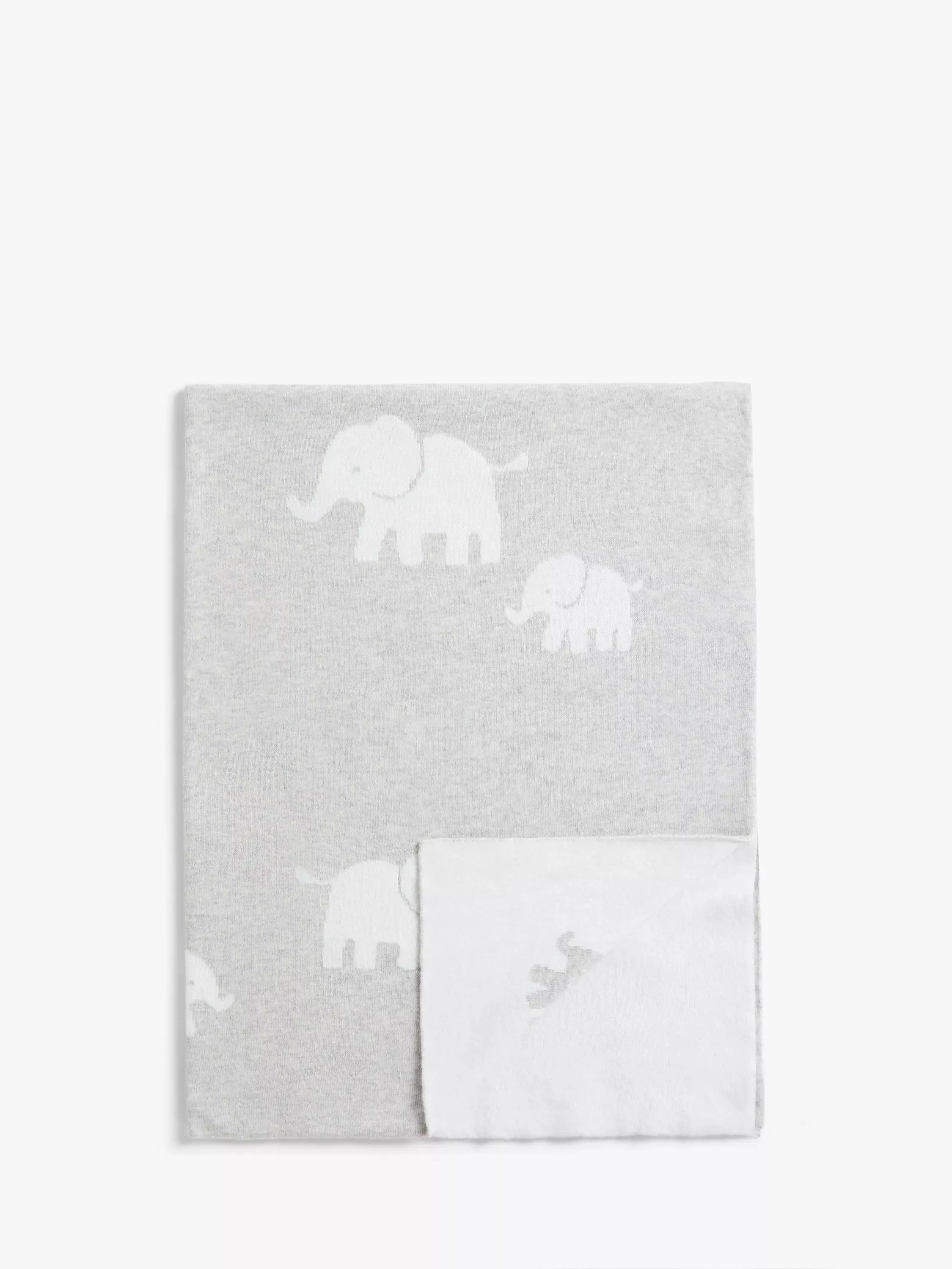 John Lewis Safari Elephant Cotton Blanket, 100 x 75cm