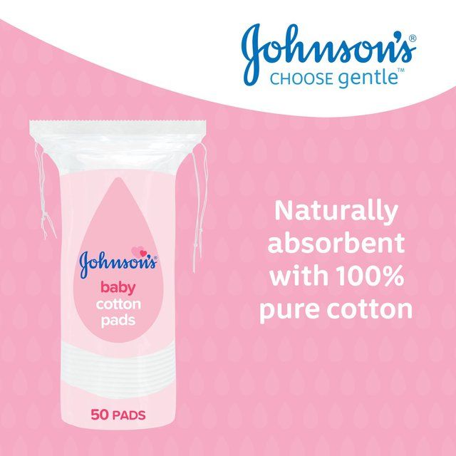 Johnson's Baby Cotton Pads- 50 Pads 50 per pack