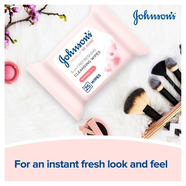 Johnson's Make Up Be Gone Refreshing Wipes 25 per pack