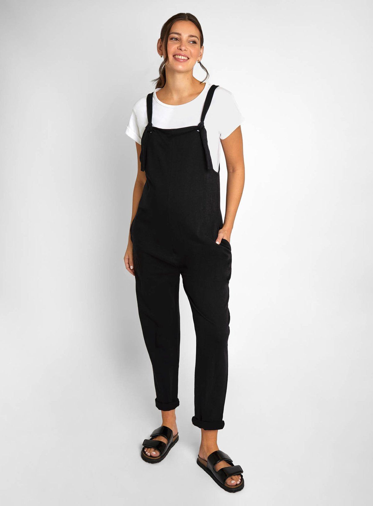 JOJO MAMAN BÉBÉ Jersey Maternity Dungarees L