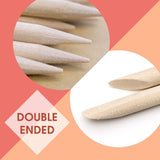 JoLee Wooden Nail Cuticle Pusher - Pack of 10