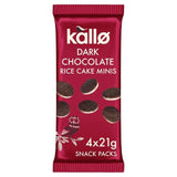 Kallo Belgian Dark Chocolate Mini Rice Cakes Multipack 4 x 21g