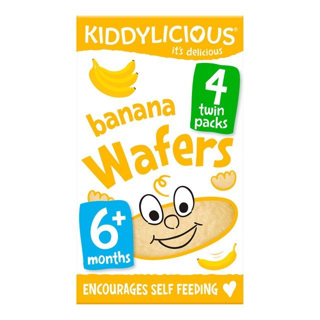 Kiddylicious Mini Wafers Banana 4 x 4g