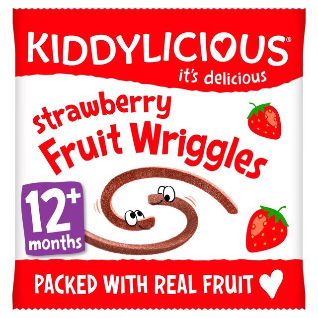Kiddylicious Strawberry Wriggles Baby Snacks 12g