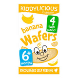 Kiddylicious Wafers Banana Baby Snack 6months+ Multipack, 4x