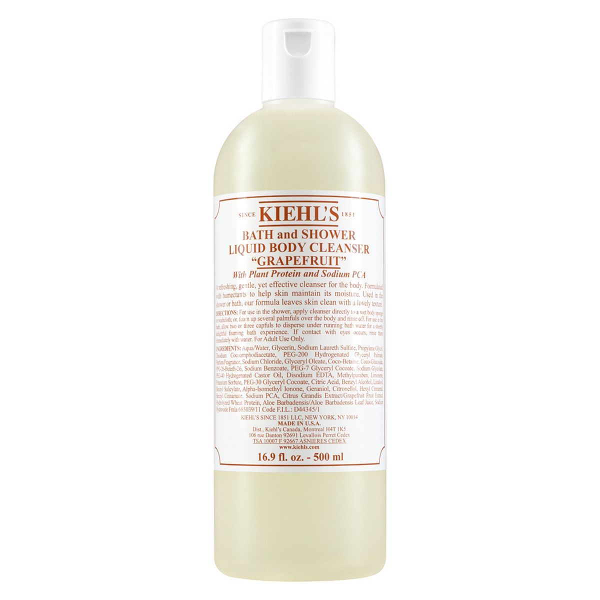Kiehl's Bath and Shower Liquid Body Cleanser Grapefruit 500ml
