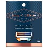 King C. Gillette Neck Shaving Razor Blades 3 per pack
