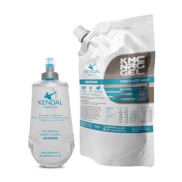 KMC Energy Gel Refill Chocolate Mint + Flask Bundle