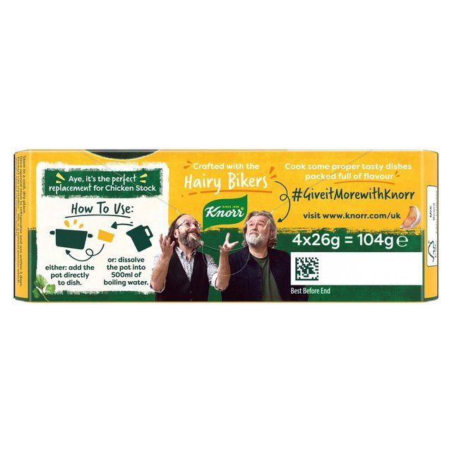 Knorr Hairy Bikers Meat Free Chicken Stock Pot 104g