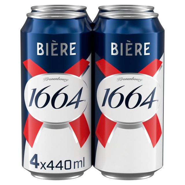 Kronenbourg 1664 Lager Beer Cans 4 x 440ml