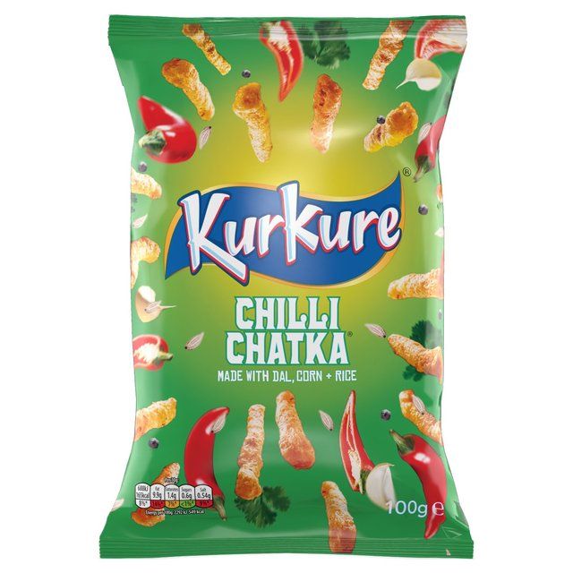 Kurkure Chilli Chatka Sharing Snacks Crisps 100g