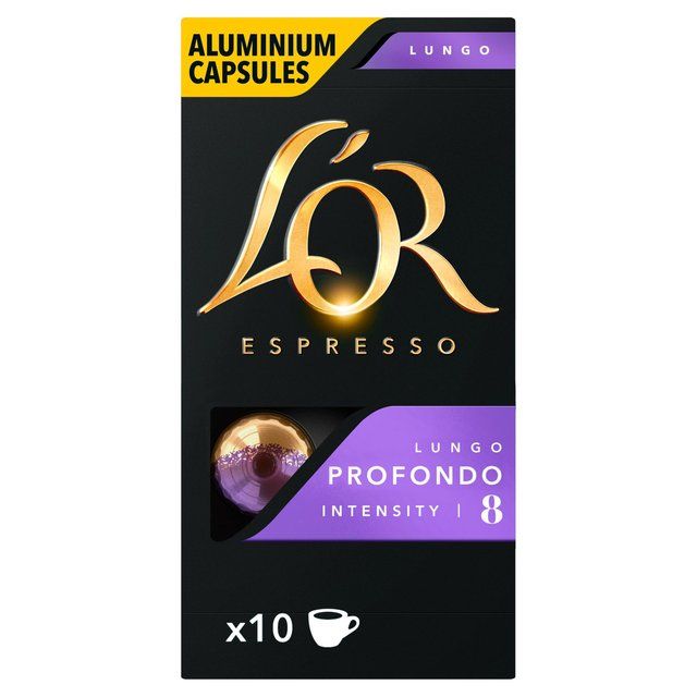 L'OR Lungo Profondo Coffee Pods x10 Intensity 8 10 per pack
