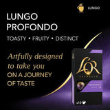 L'OR Lungo Profondo Coffee Pods x10 Intensity 8 10 per pack