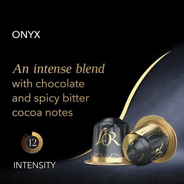 L'OR Onyx Coffee Pods x10 Intensity 12 10 per pack