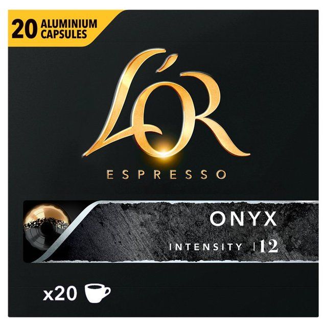 L'OR Onyx Coffee Pods x20 Intensity 12 20 per pack