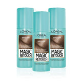 L'Oreal Magic Retouch Brown Temporary Instant Grey Root Concealer Spray Triple Pack - 3x75ml