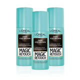 L'Oreal Magic Retouch Dark Iced Brown Temporary Instant Grey Root Concealer Spray Triple Pack - 3x75ml